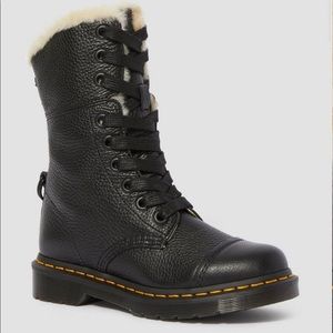 Fur lined aimilita aunt sally doc martens